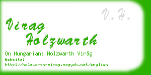 virag holzwarth business card